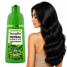 StumpBee - Hair Dye Shampoo 3 in 1, Herbal Hair Color Shampoo for Women & Men, Gray Hair Coverage, Easy to Use, 420ml